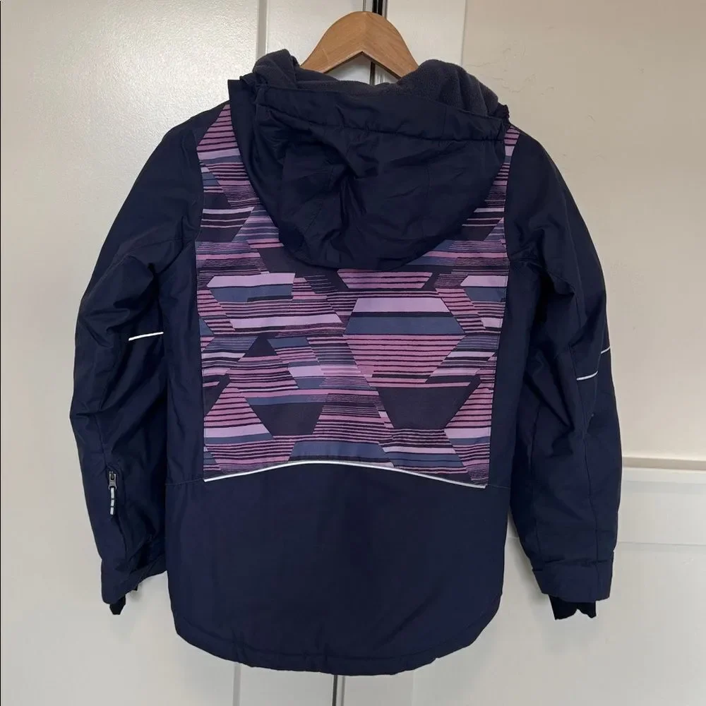 Columbia Blue Purple Patterned Omni-Heat Ski Outdoors Winter Jacket Size M 10/12
